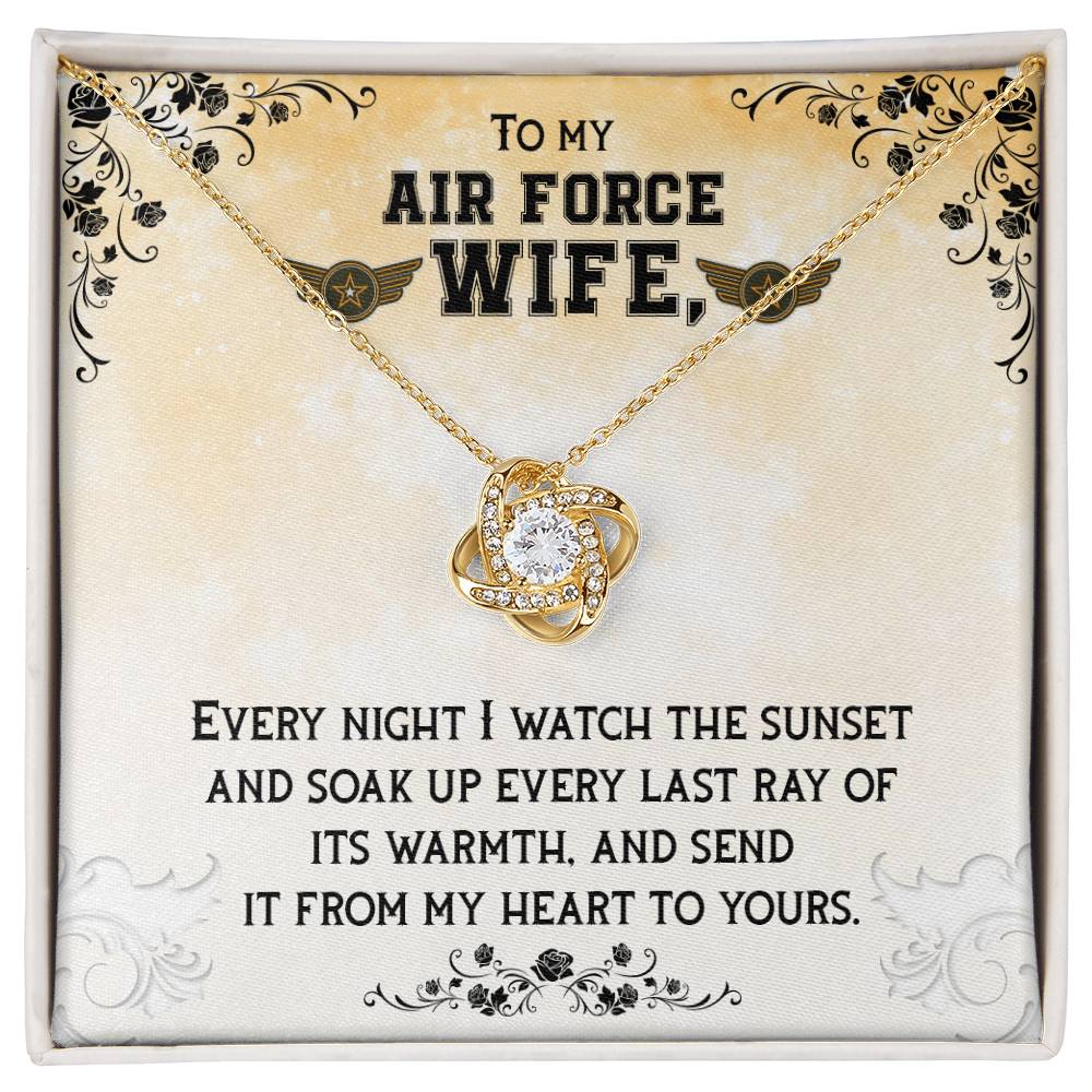 Airforce Wife Love Knot Necklace