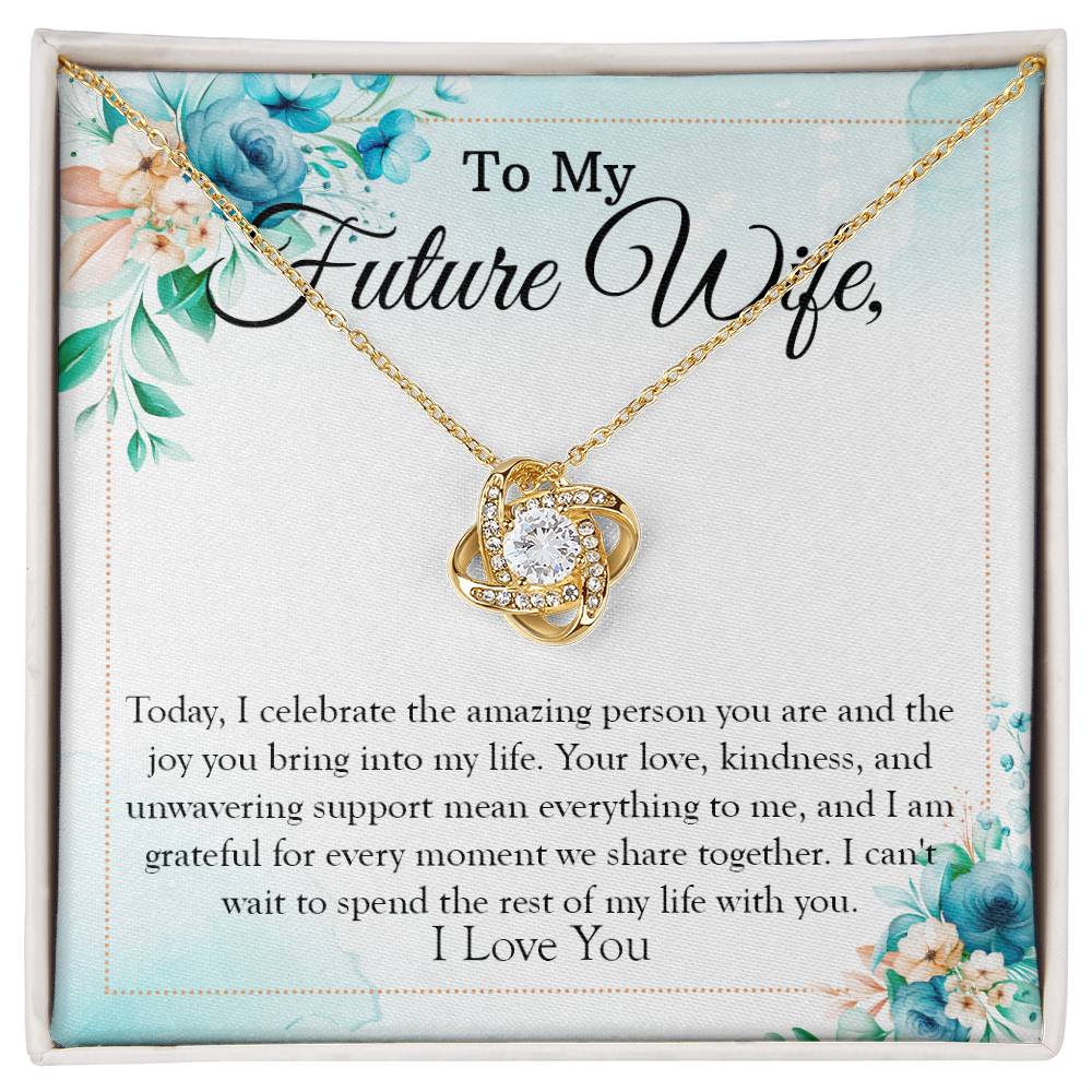 Future Wife, Fiance Love Knot Necklace