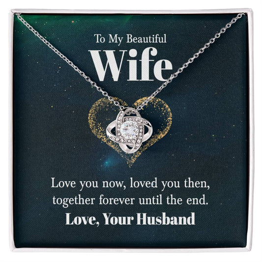 Beatutiful Wife, Love You Now Love Knot Necklace