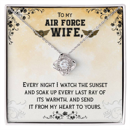 Airforce Wife Love Knot Necklace