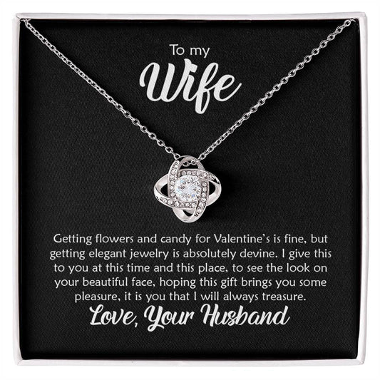 A Poem To My Wife Love Knot Necklace