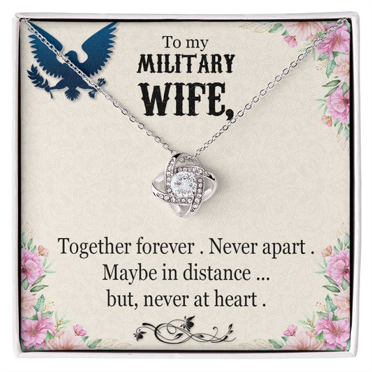 Military wife Love Knot Necklace