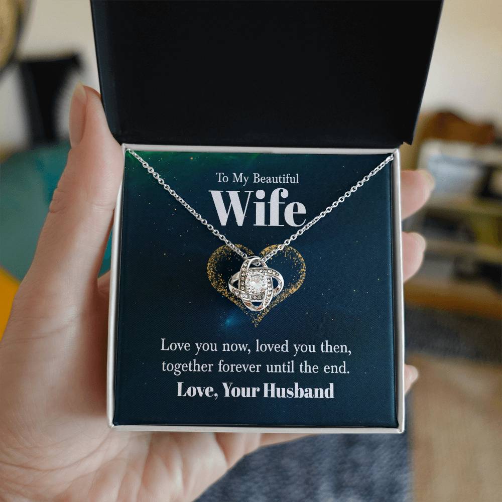 Beatutiful Wife, Love You Now Love Knot Necklace