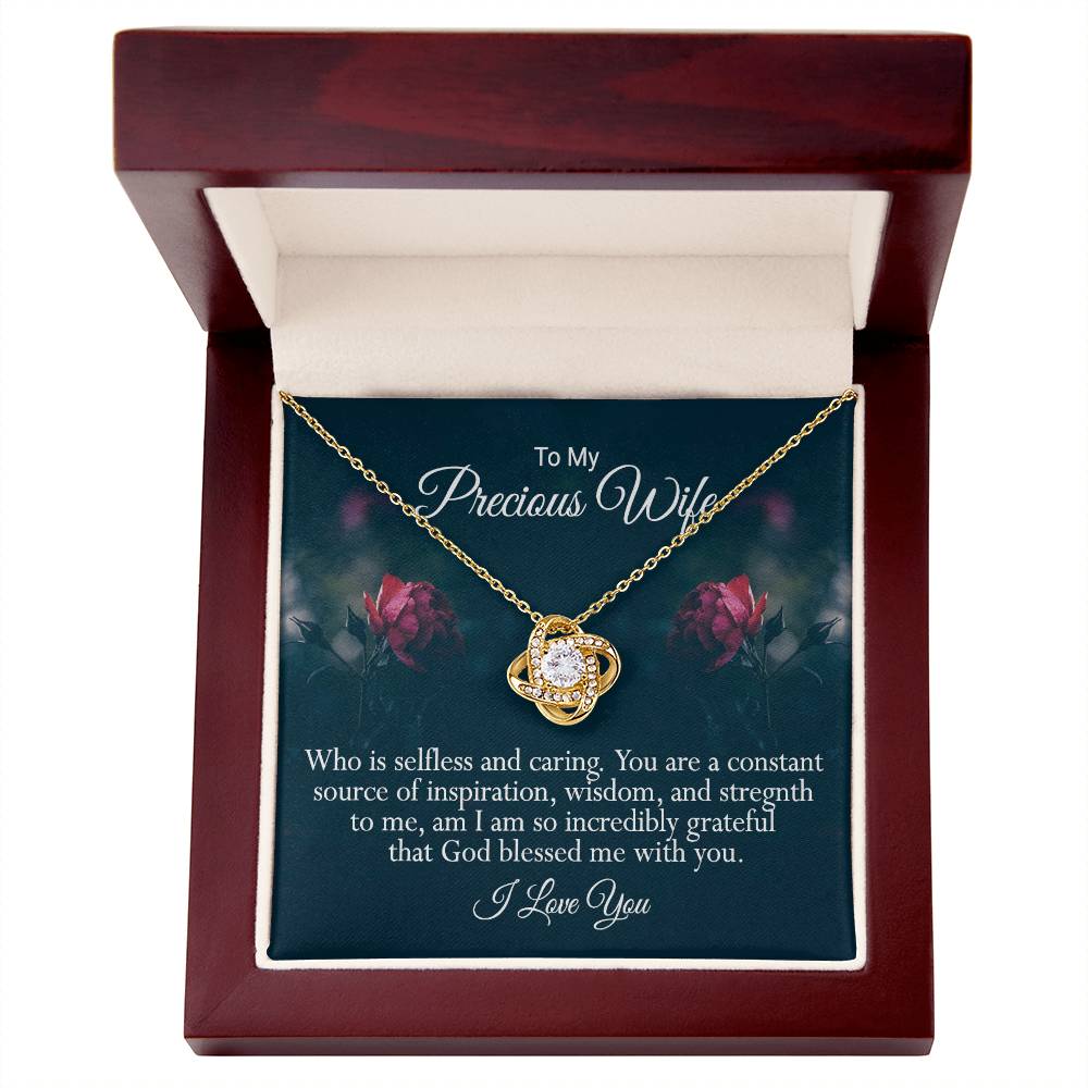 Precious Wife Love Knot Necklace