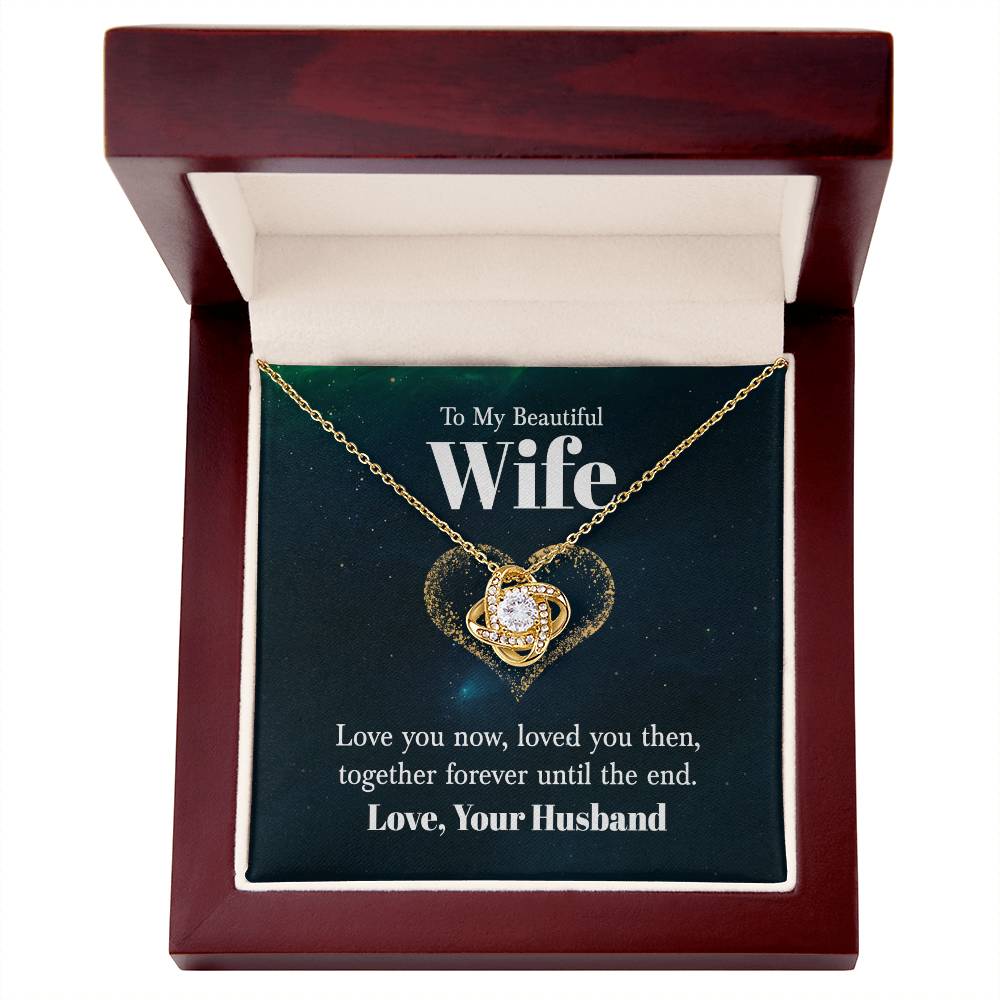 Beatutiful Wife, Love You Now Love Knot Necklace