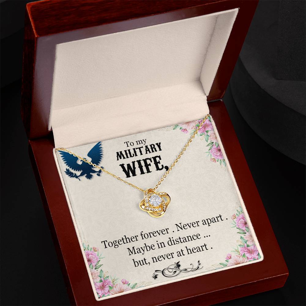 Military wife Love Knot Necklace