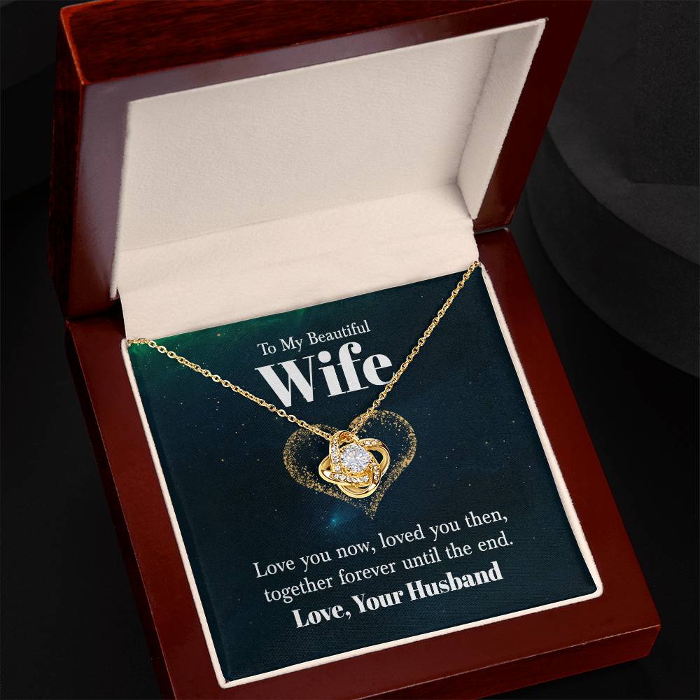 Beatutiful Wife, Love You Now Love Knot Necklace