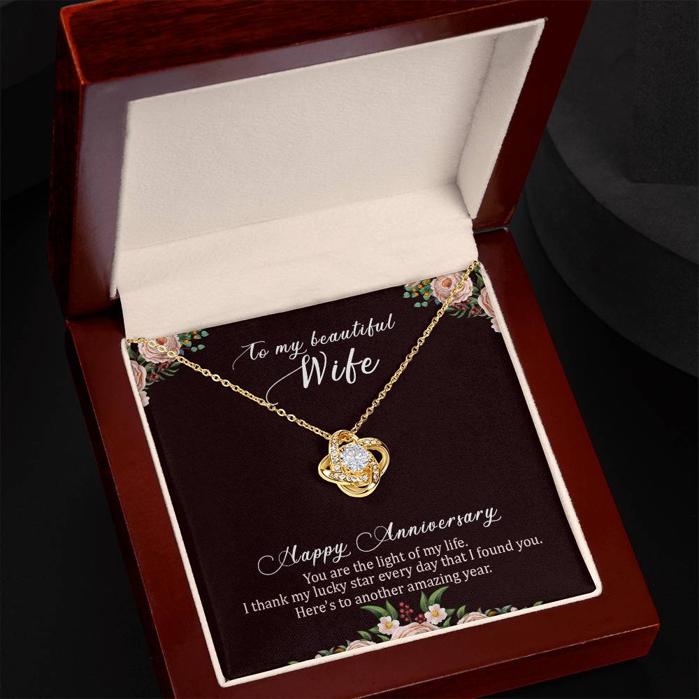 Anniversary Gift for Beautiful Wife Love Knot Necklace