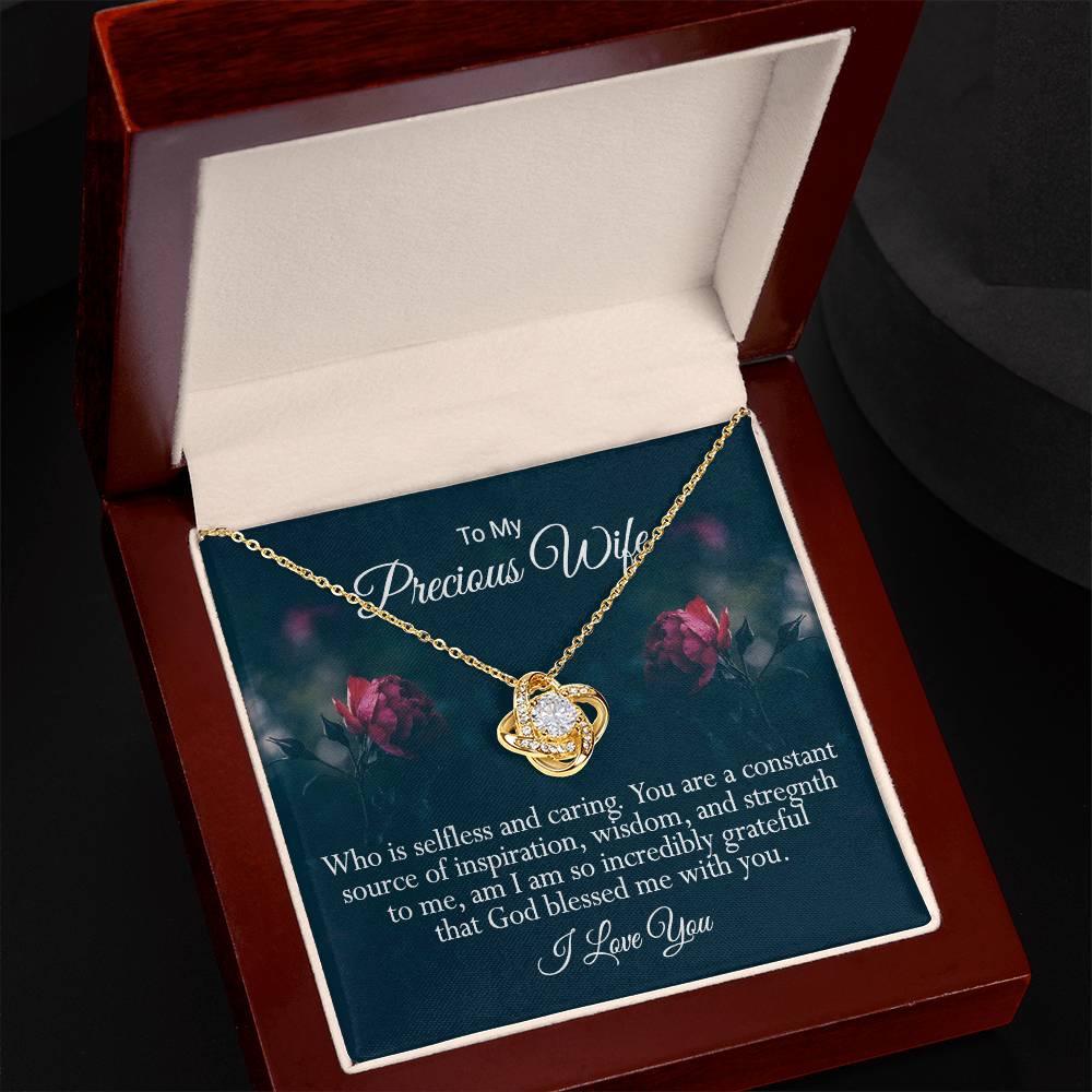 Precious Wife Love Knot Necklace