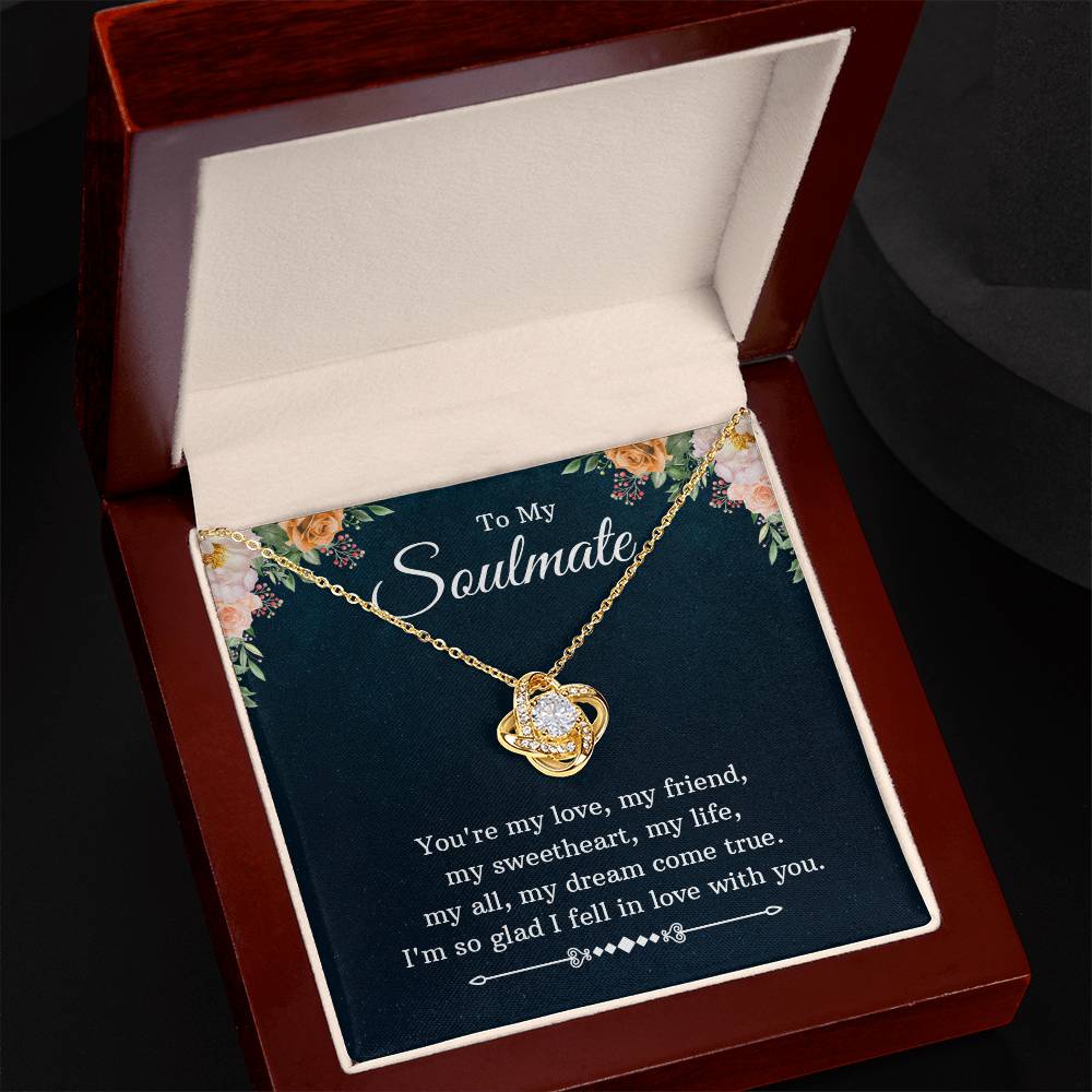 To My Soulmate, Girlfriend, or Wife - You're My Love Love Knot Necklace