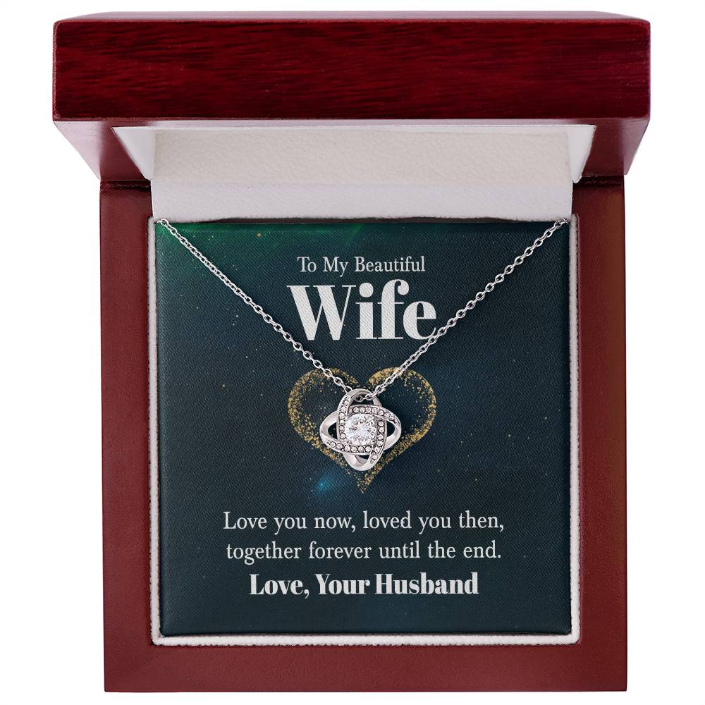 Beatutiful Wife, Love You Now Love Knot Necklace