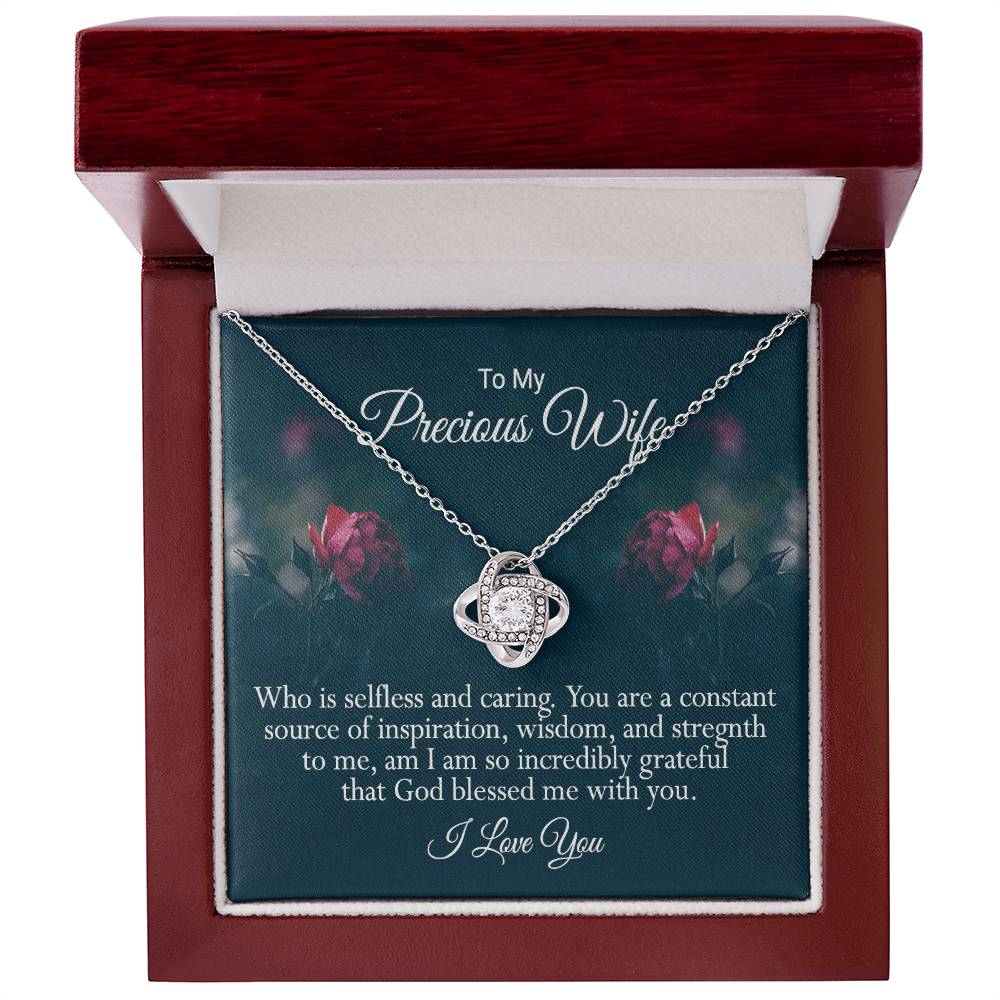 Precious Wife Love Knot Necklace