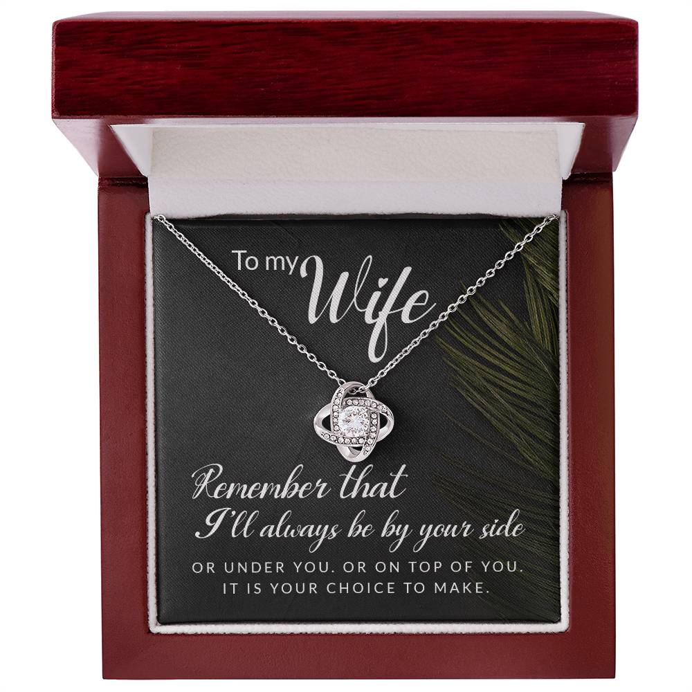 Funny Message to Wife Love Knot Necklace