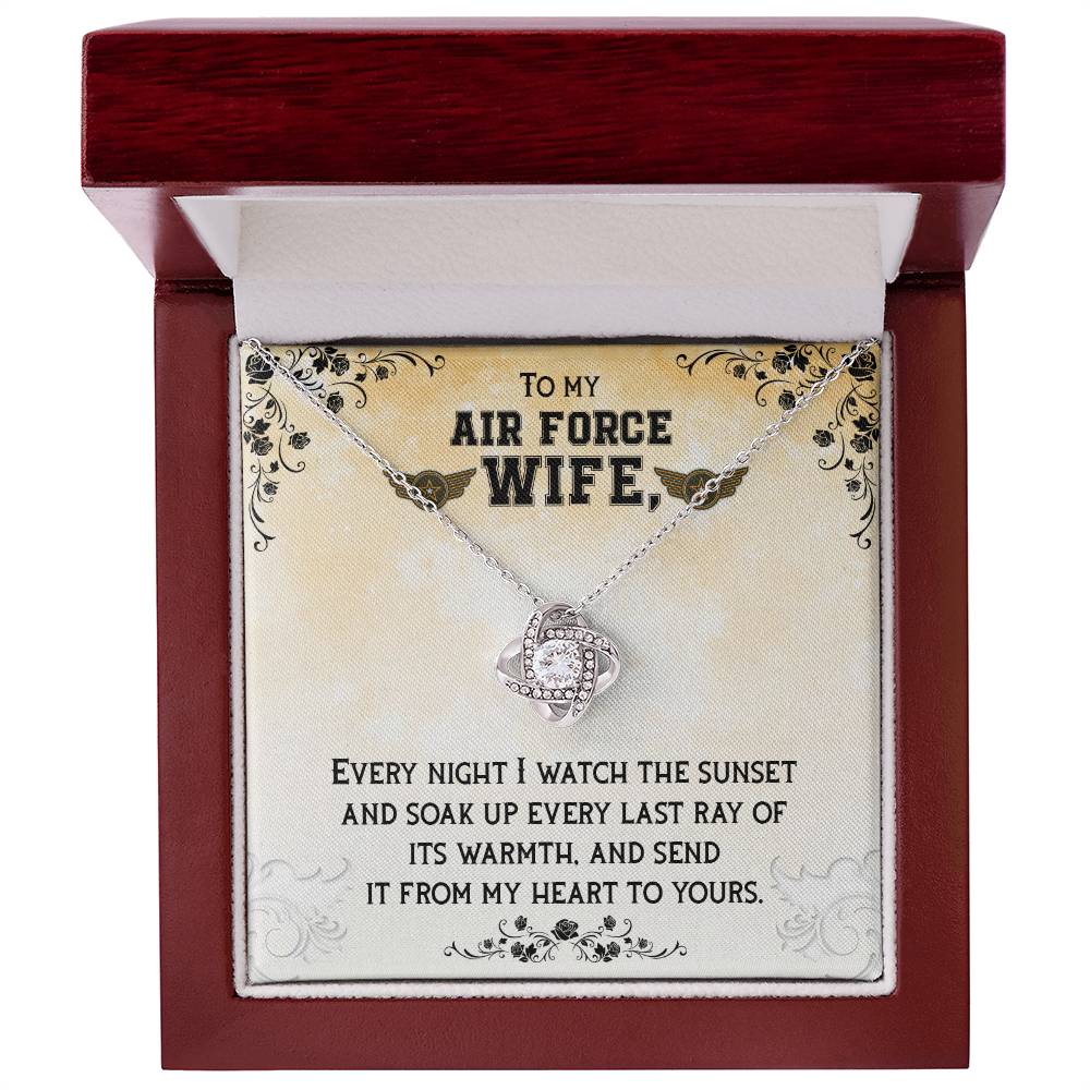 Airforce Wife Love Knot Necklace