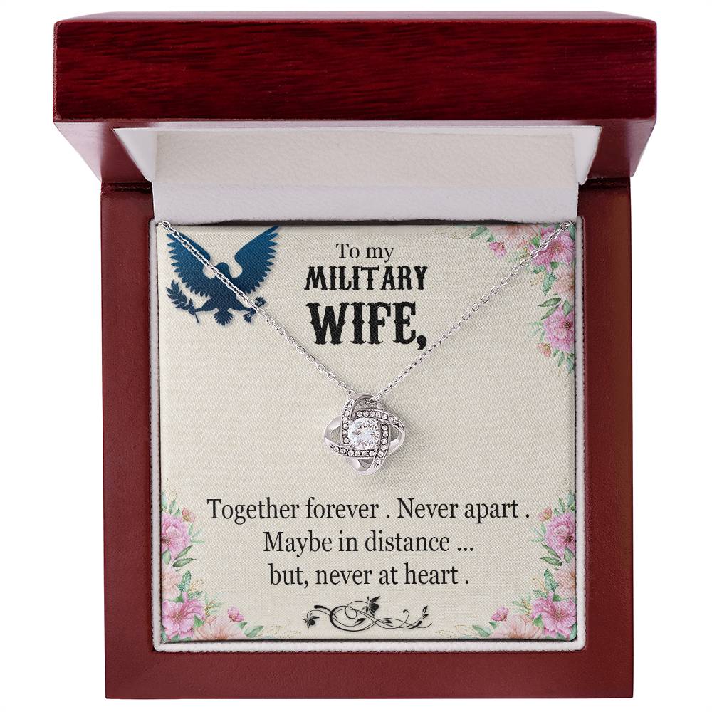 Military wife Love Knot Necklace