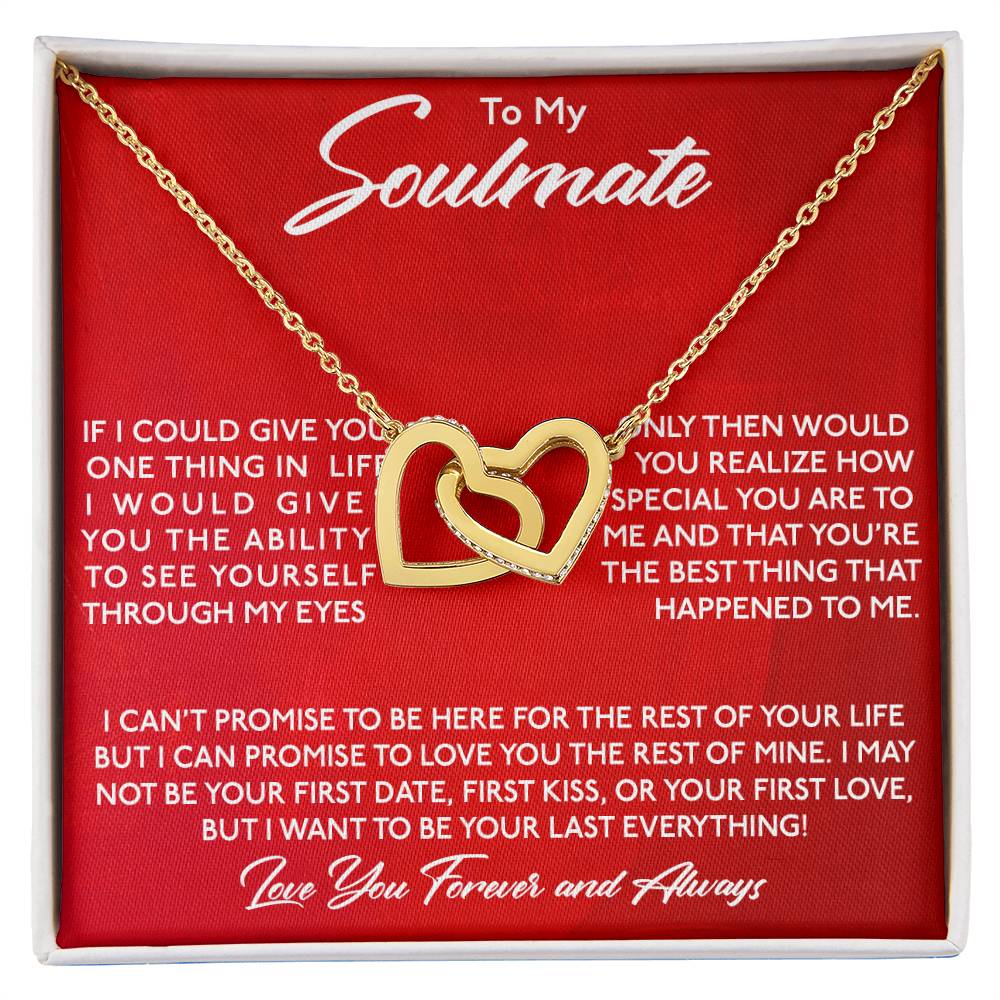 Soulmate through my Eyes Interlocking Hearts Necklace