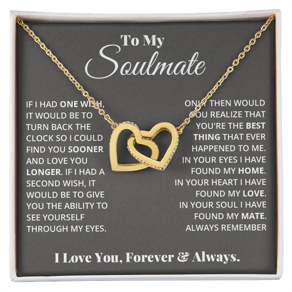 [Almost-Gone] My Love - Soulmate Interlocking Hearts Necklace