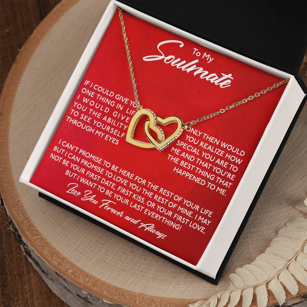 Soulmate through my Eyes Interlocking Hearts Necklace