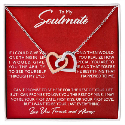 Soulmate through my Eyes Interlocking Hearts Necklace