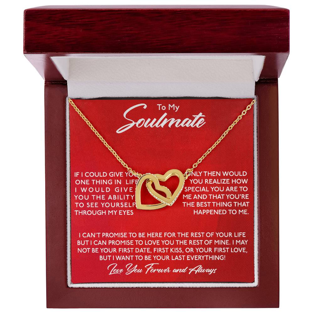 Soulmate through my Eyes Interlocking Hearts Necklace