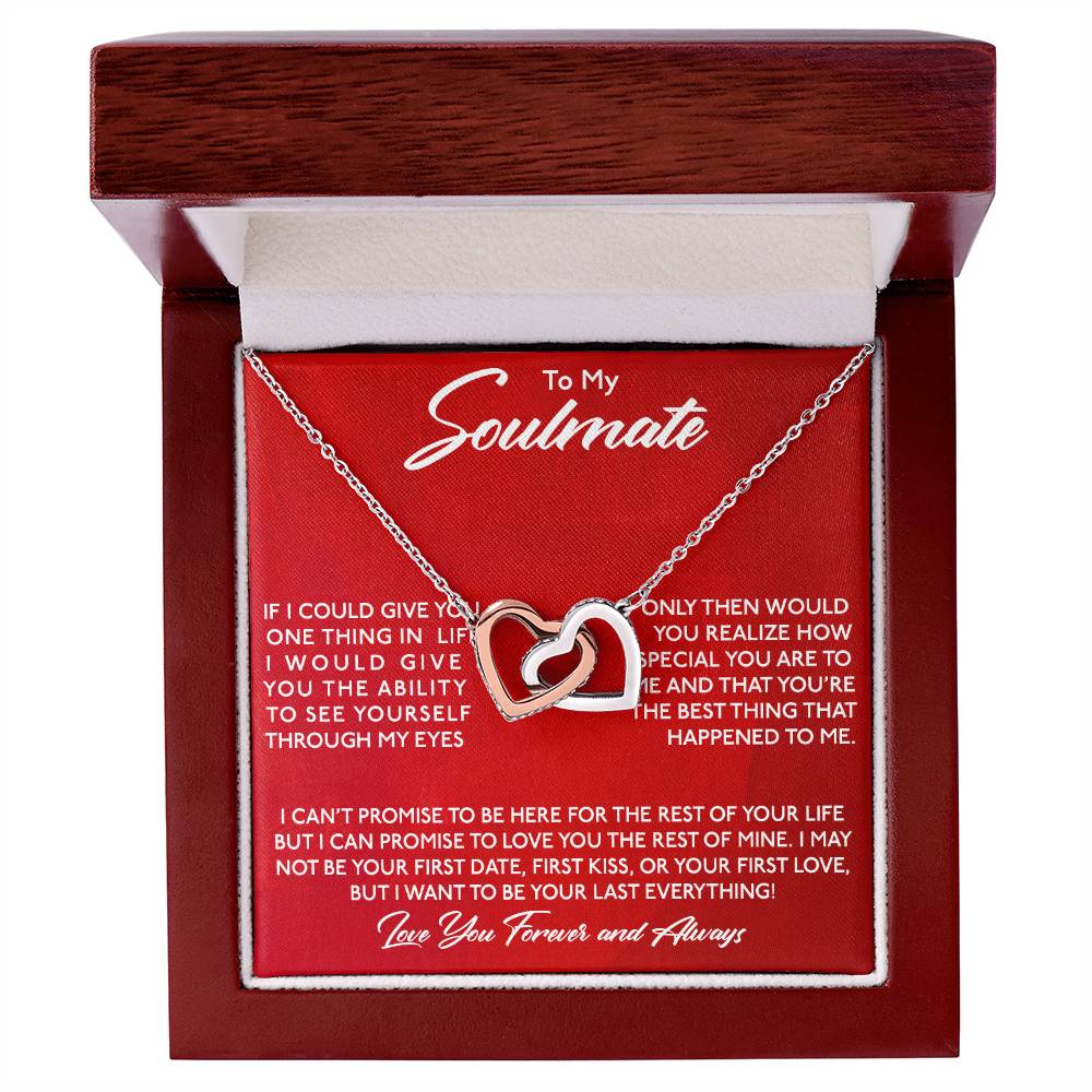 Soulmate through my Eyes Interlocking Hearts Necklace