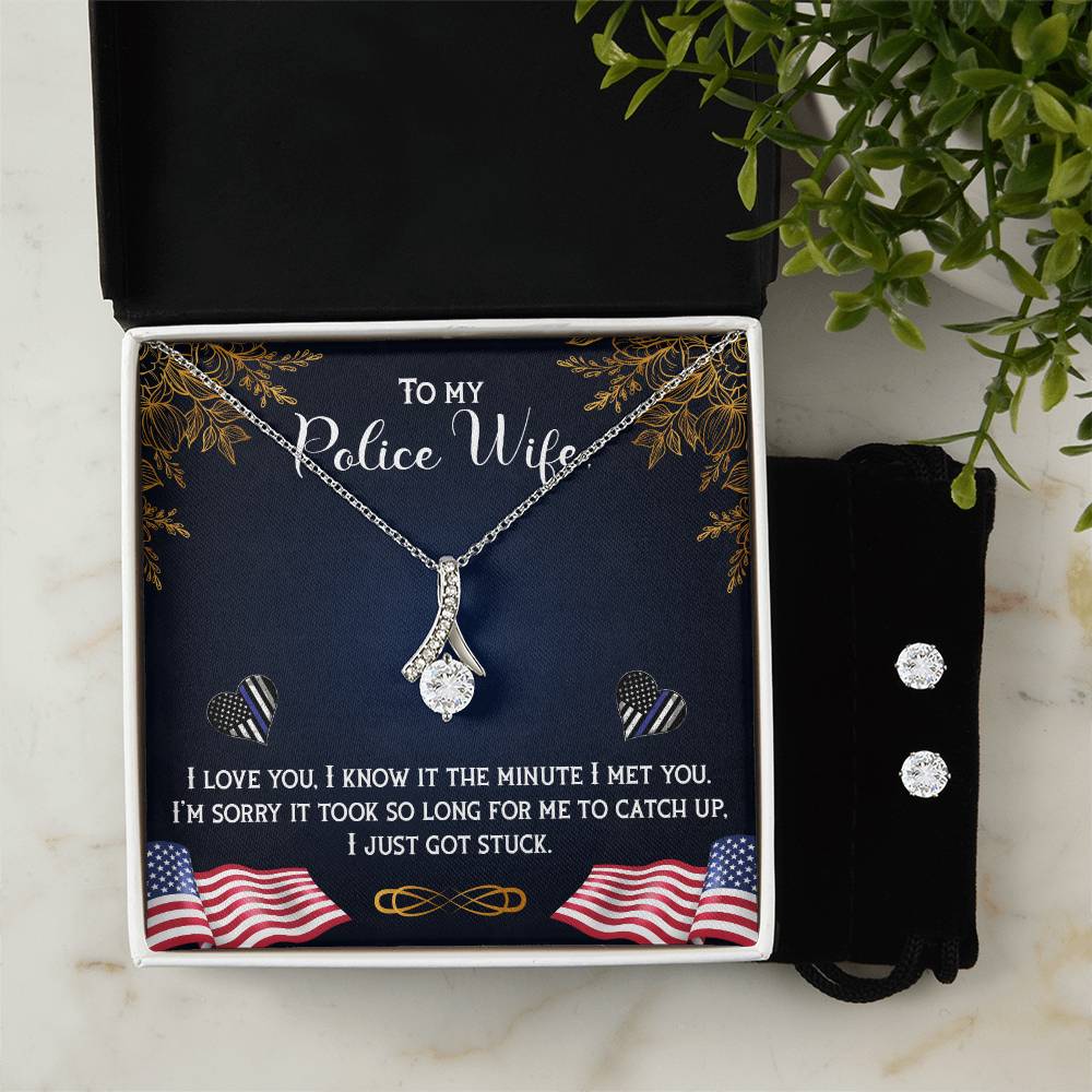 Police Wife - Alluring Beauty Necklace and Earring Set