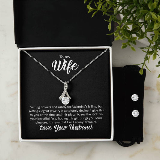 A Poem To My Wife - Alluring Beauty Necklace and Earring Set