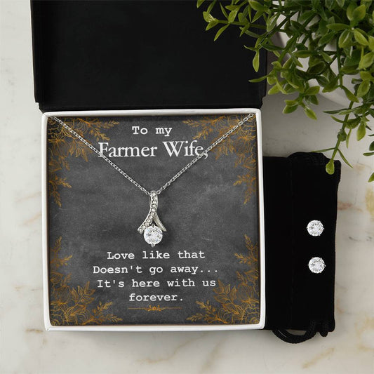 To My Farmer Wife - Alluring Beauty Necklace and Earring Set