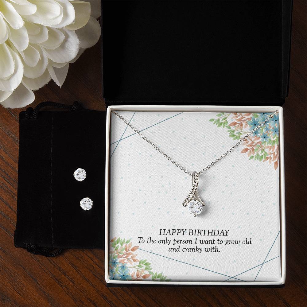 Happy birthday for Wife - Alluring Beauty Necklace and Earring Set