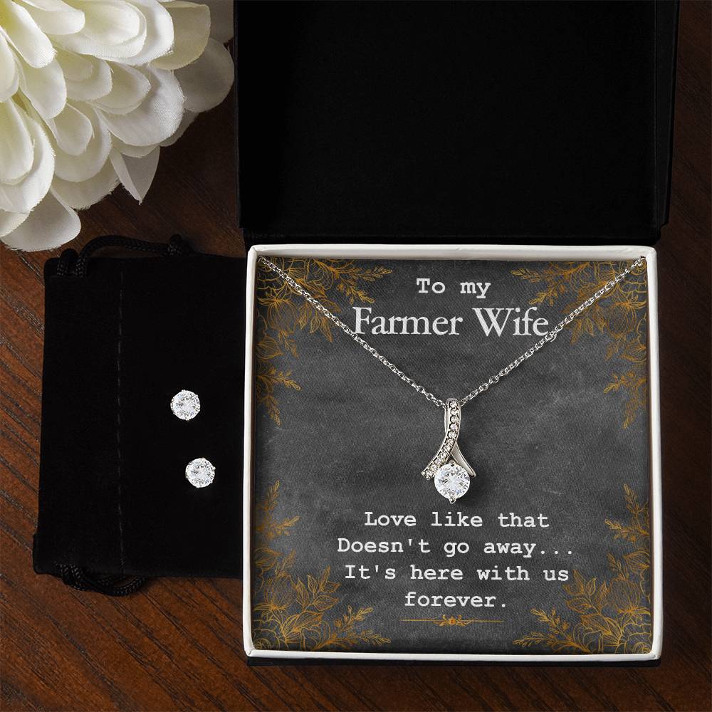 To My Farmer Wife - Alluring Beauty Necklace and Earring Set