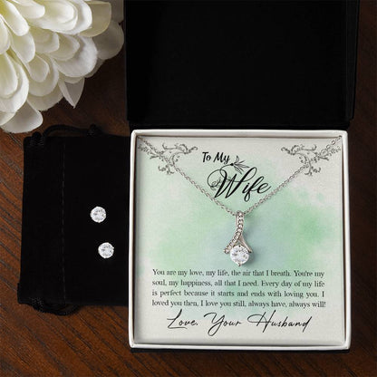 To My Wife-You Are My Love (1) - Alluring Beauty Necklace and Earring Set