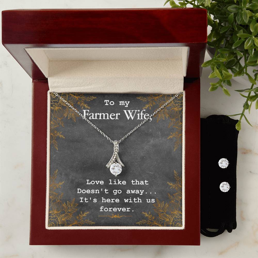 To My Farmer Wife - Alluring Beauty Necklace and Earring Set