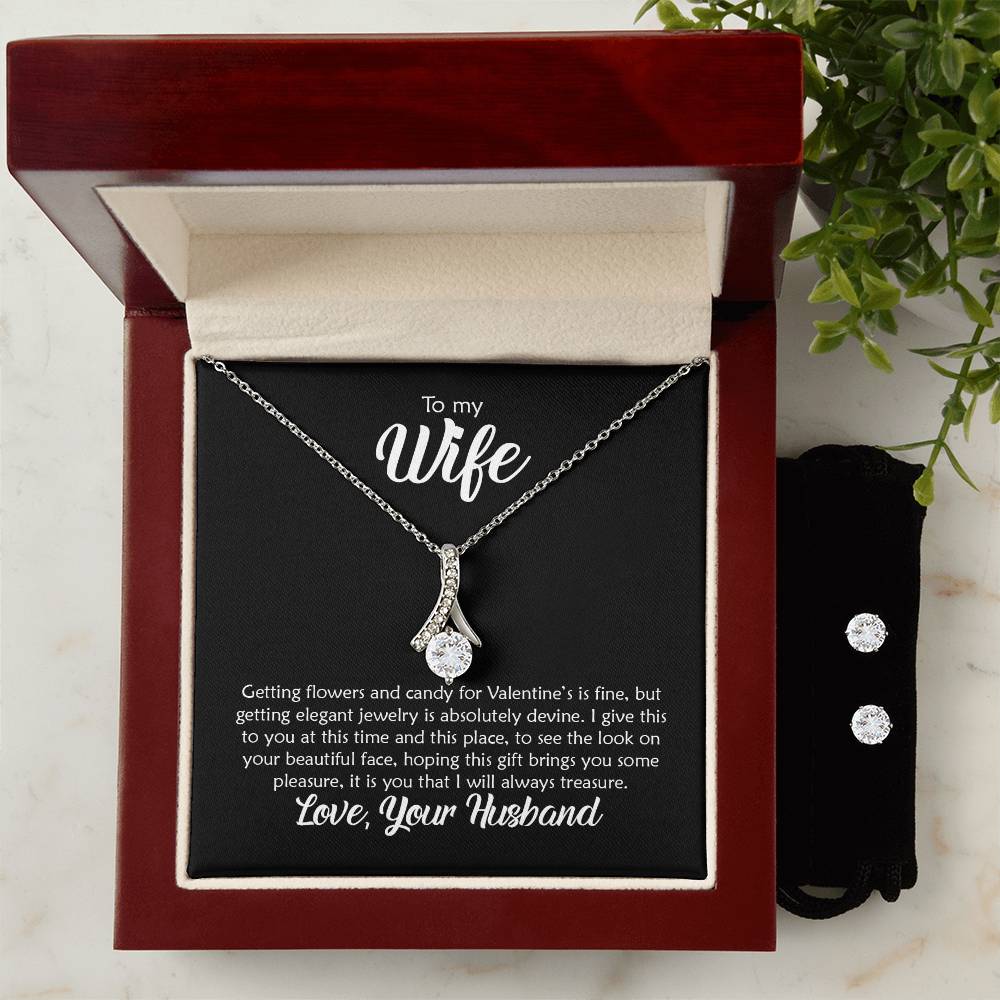 A Poem To My Wife - Alluring Beauty Necklace and Earring Set