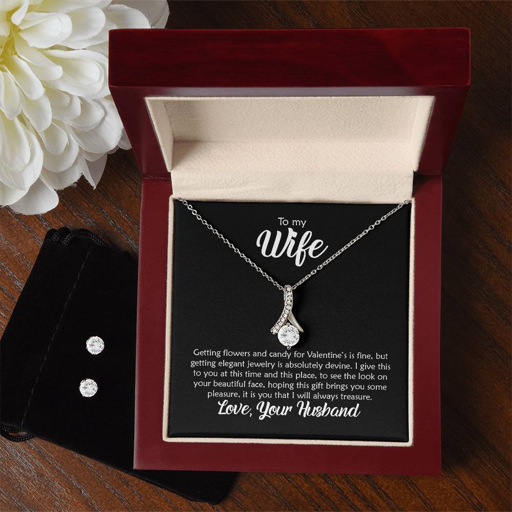 A Poem To My Wife - Alluring Beauty Necklace and Earring Set