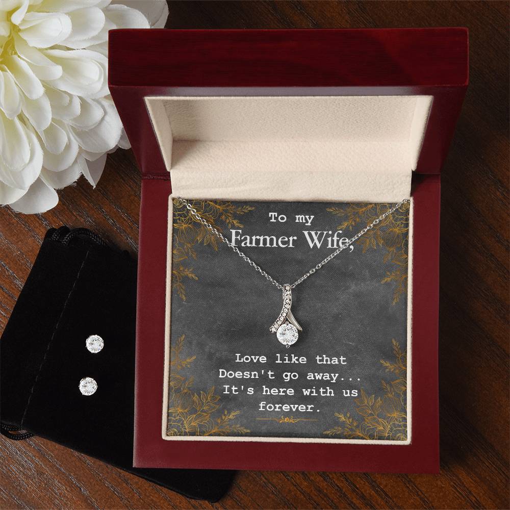 To My Farmer Wife - Alluring Beauty Necklace and Earring Set