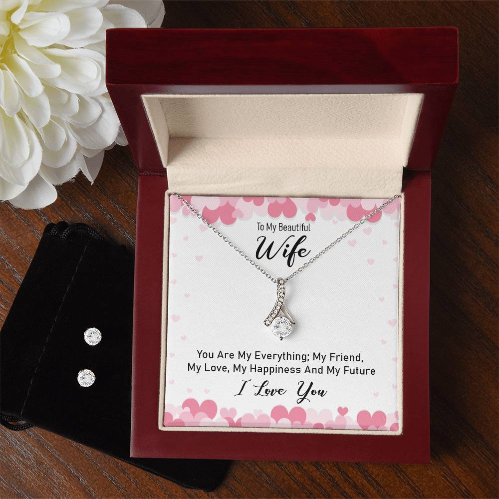 Beautiful Wife You Are My Everything - Alluring Beauty Necklace and Earring Set