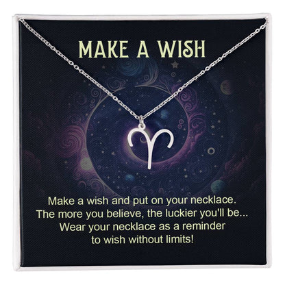 Make a Wish Zodiac Necklace for Daughter, Wife, Granddaughter Mom, or Soulmate