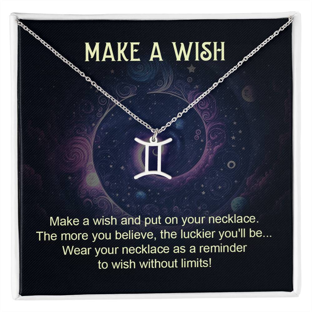 Make a Wish Zodiac Necklace for Daughter, Wife, Granddaughter Mom, or Soulmate