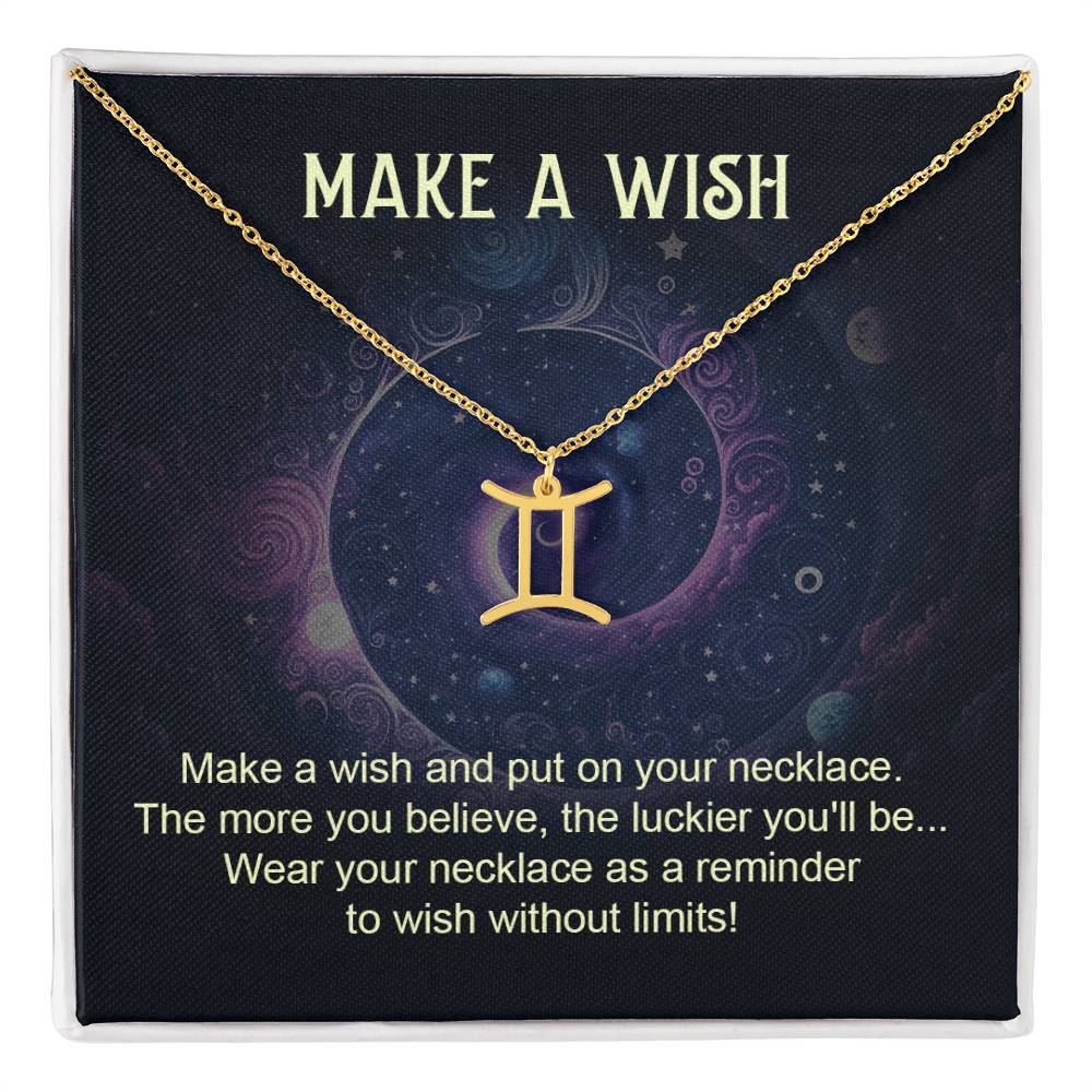 Make a Wish Zodiac Necklace for Daughter, Wife, Granddaughter Mom, or Soulmate