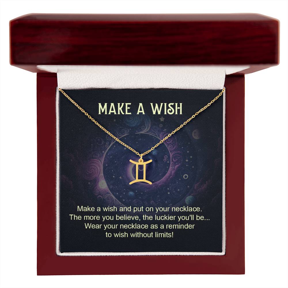 Make a Wish Zodiac Necklace for Daughter, Wife, Granddaughter Mom, or Soulmate