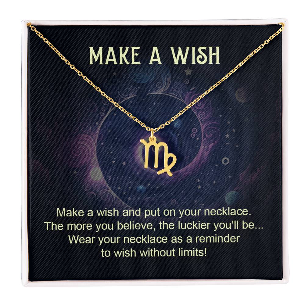 Make a Wish Zodiac Necklace for Daughter, Wife, Granddaughter Mom, or Soulmate