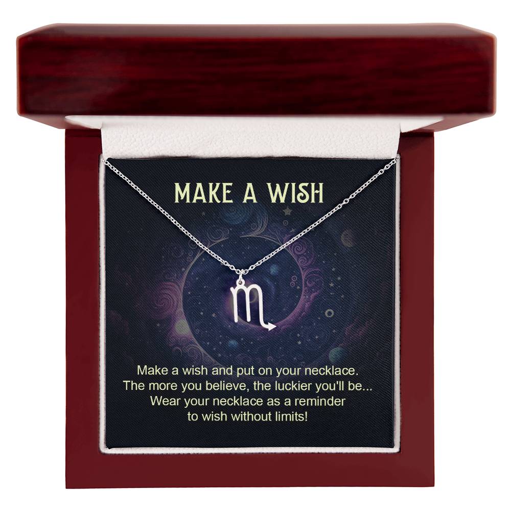 Make a Wish Zodiac Necklace for Daughter, Wife, Granddaughter Mom, or Soulmate