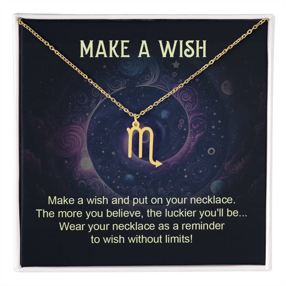 Make a Wish Zodiac Necklace for Daughter, Wife, Granddaughter Mom, or Soulmate