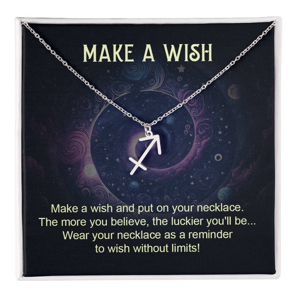 Make a Wish Zodiac Necklace for Daughter, Wife, Granddaughter Mom, or Soulmate