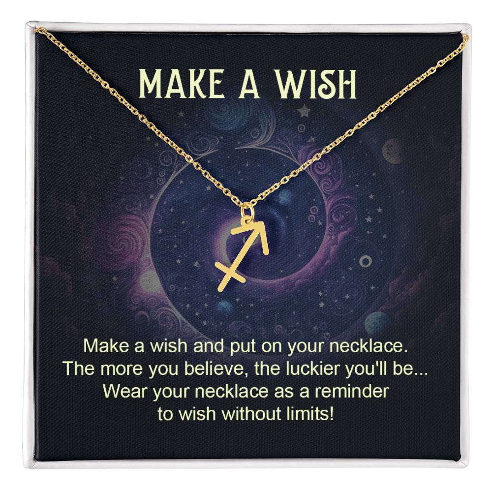 Make a Wish Zodiac Necklace for Daughter, Wife, Granddaughter Mom, or Soulmate