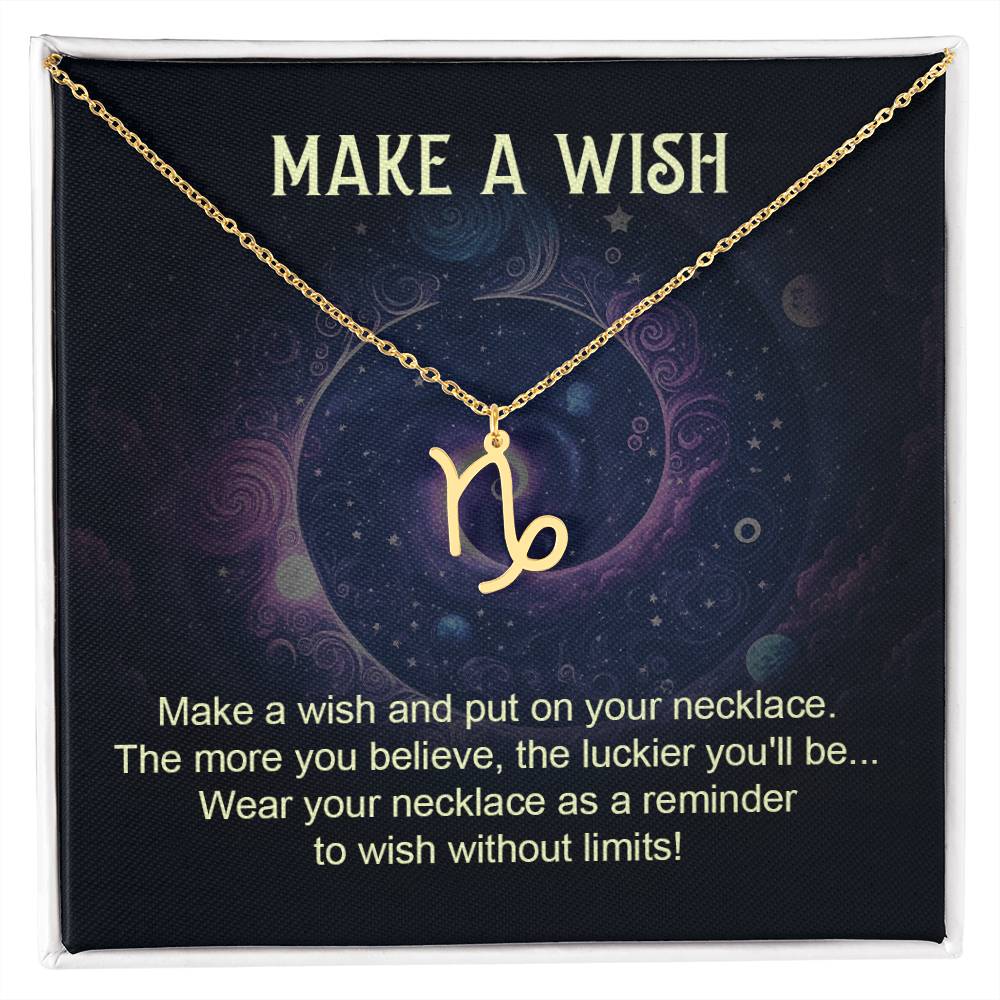 Make a Wish Zodiac Necklace for Daughter, Wife, Granddaughter Mom, or Soulmate