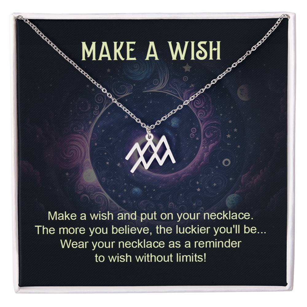 Make a Wish Zodiac Necklace for Daughter, Wife, Granddaughter Mom, or Soulmate