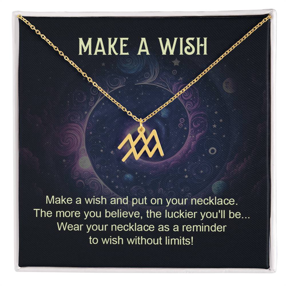 Make a Wish Zodiac Necklace for Daughter, Wife, Granddaughter Mom, or Soulmate