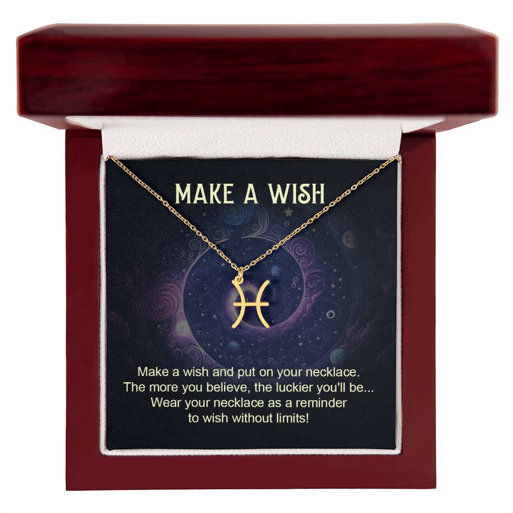 Make a Wish Zodiac Necklace for Daughter, Wife, Granddaughter Mom, or Soulmate