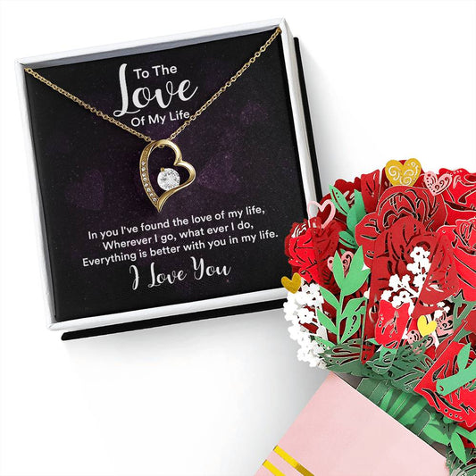 To The Love of My Life - in you I've found | Openwork Heart Pendant Necklace